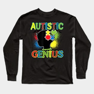 Autism T-ShirtAutism Genius Autism Awareness T Shirt For Women Men Kids T-Shirt Long Sleeve T-Shirt